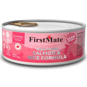 FirstMate Wild Pacific Salmon & Rice Formula Grain Friendly Canned Cat Food 156g